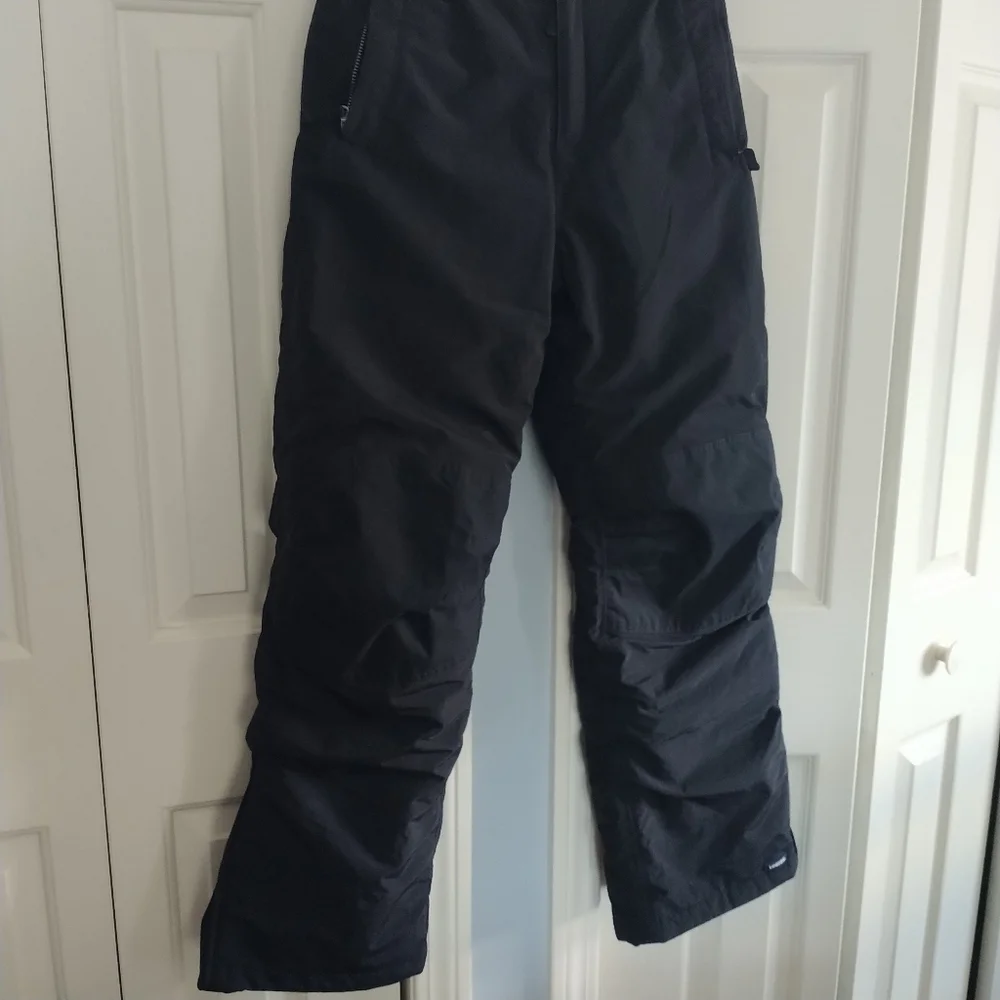 Lands' End Black Unisex Snowboard Ski Pants Grow-A- Longs 18 - Picture 1 of 12
